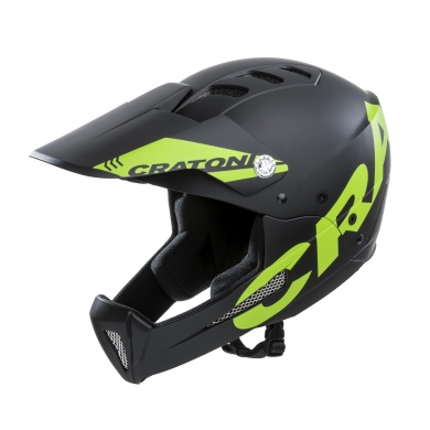 Kask rowerowy Cratoni Shakedown (Pełna Ochrona) czarny/limonkowy matowy